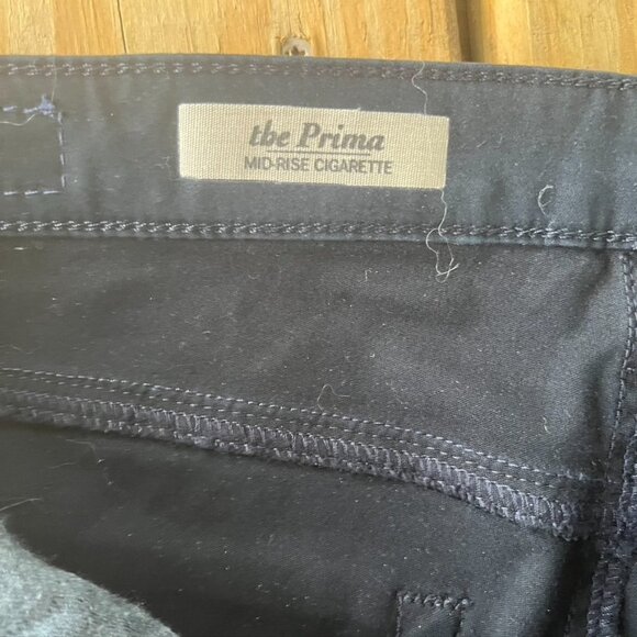 AG Adriano Goldschmied the prima mid rise cigarette blue suede pants size 27R - Picture 9 of 11